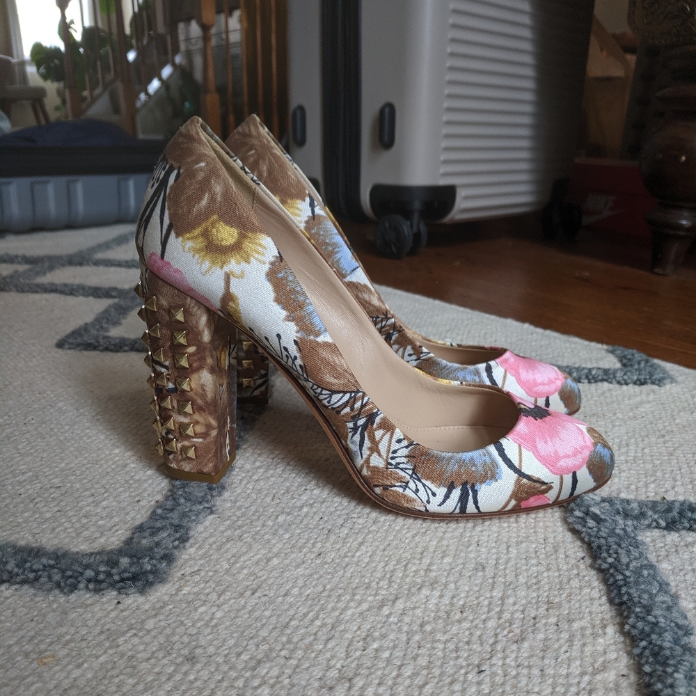 J.Crew Etta Studded Heel Pumps